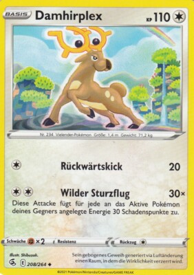 Damphirplex 208/264 Fusions Angriff Pokemon Karte Deutsch