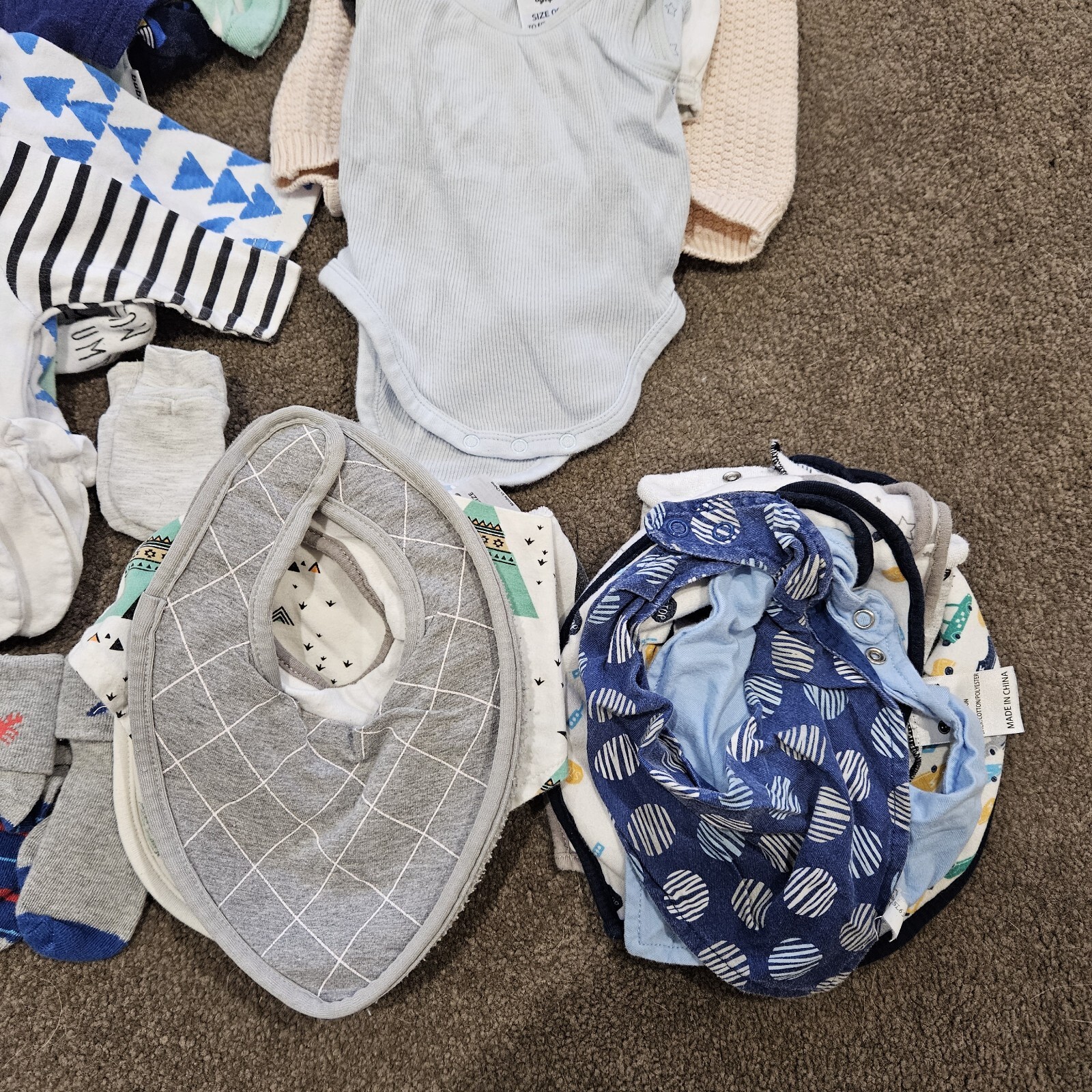 Newborn Baby Boy Clothes Bundle Size 0000 Unisex Bulk Lot Blue Romper