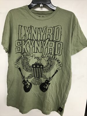 TRUNK LTD  Lynyrd Skynyrd Les Paul Eagle OLIVE GREEN NEW  T-Shirt  FREE