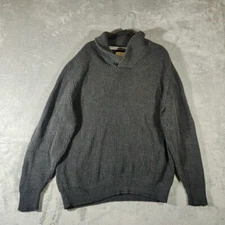 Original Weatherproof Vintage Mens Sweater XL Gray Shawl Collar Sweater Normcore