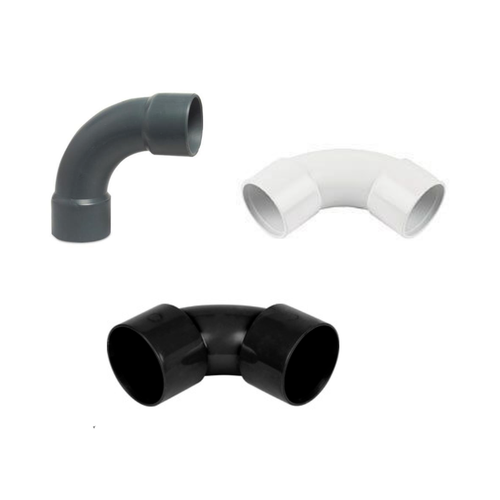 PVC 92.5 Swept bend Solvent Weld Waste Pipe 32MM 40MM 50MM (36mm / 43mm