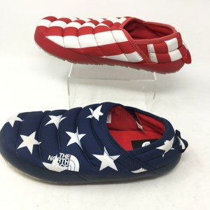 north face slippers red
