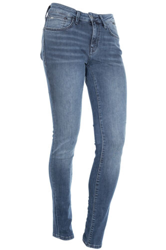 Mavi Adriana Glam Stretch Jeans Super Skinny Mid Waist Damskie Denim Ciemnoniebieskie - Zdjęcie 1 z 4