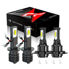 For Benz ML320 ML430 1998-2001 4X H1 H7 LED Headlight High Low Beam Combo Bulbs