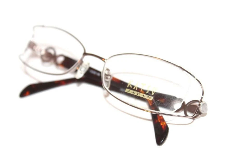 NUEVAS GAFAS HECHAS A MANO KATSU K7005 COL.3 ORO ROSA AUTÉNTICAS RX 53-18-135 MM  Foto 4 de 4