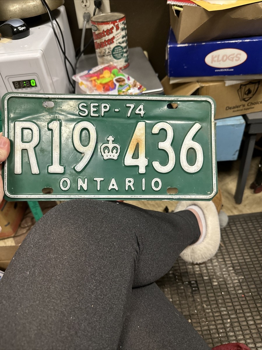 September 1974 Ontario Canada License Plate R19.436 | eBay