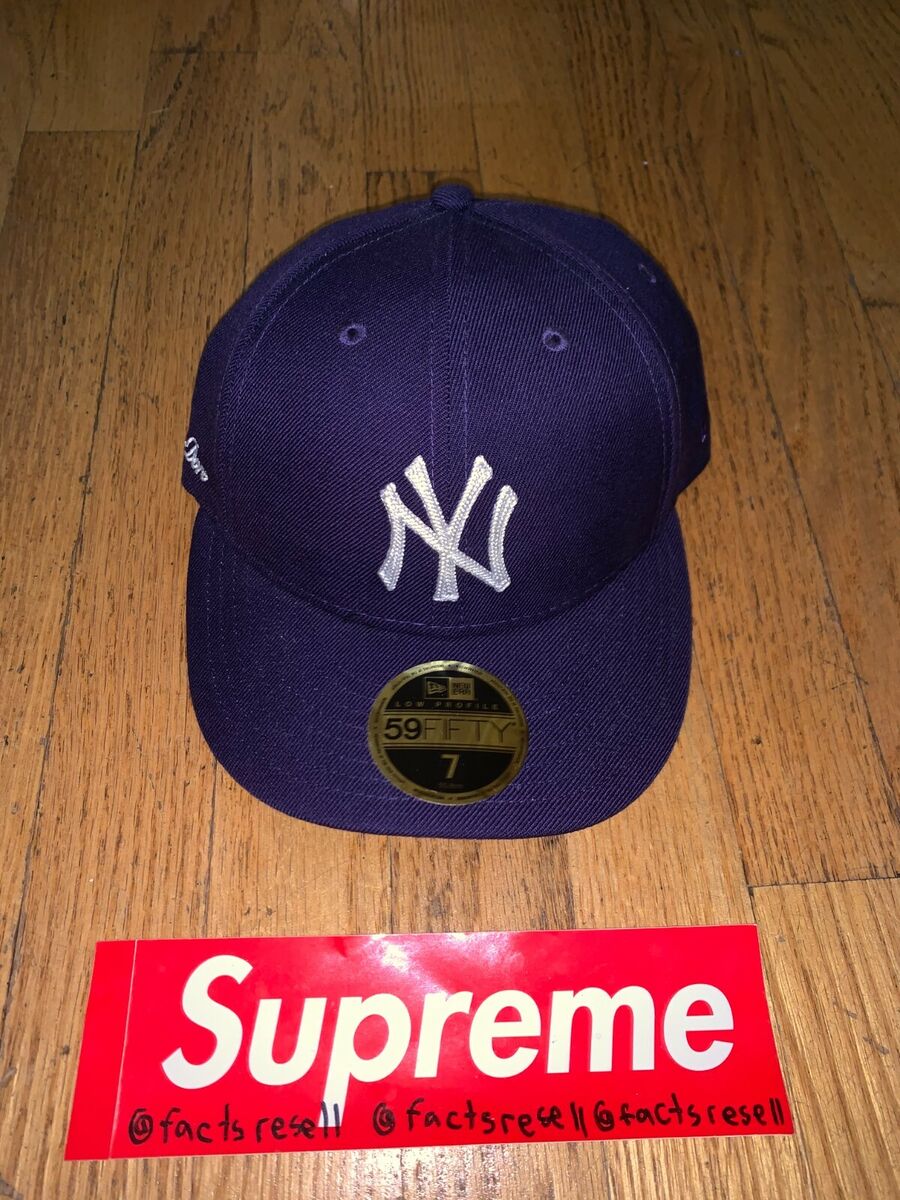 Aime Leon Dore x New Era: Chain Stitch Yankee Hat Navy Purple Green 7, 1/4,  1/2