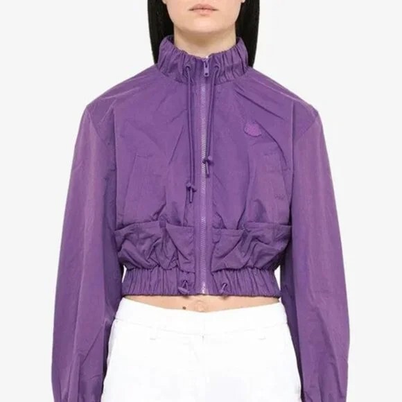 NWT KENZO Cropped Blouson-Sleeve Track Jacket Sz L Retail