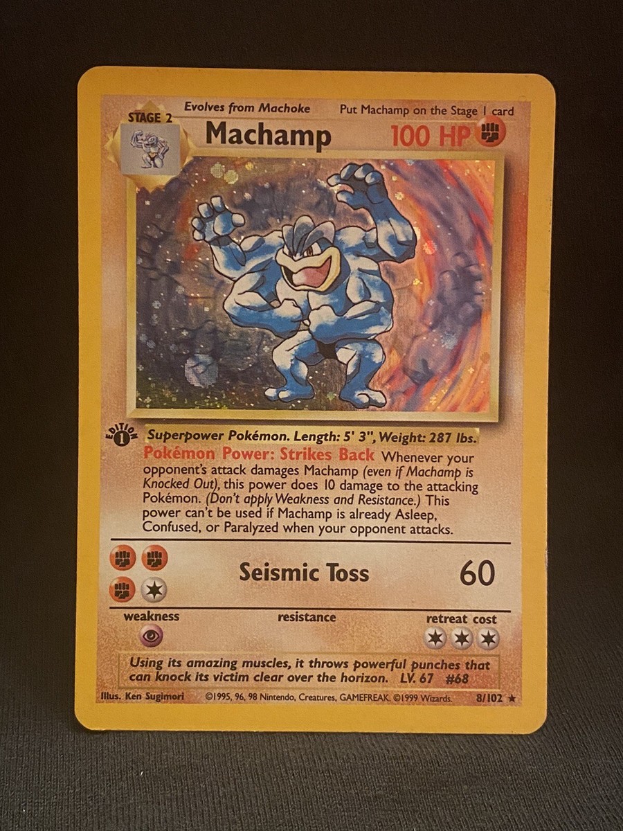 Machamp 英語版 8/102 Machamp Cosmos Holo Rare 8/102 Base Set 1st Edition LP-NM English