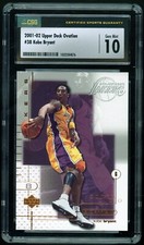 KOBE BRYANT 2001-02 Upper Deck Ovation #38 Los Angeles Lakers CSG 10 Gem Mint