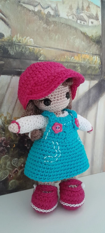 Amigurumi, Puppe, gehäkelt, Deko, Kunst, Handarbeit, Wolle, Geschenk, sammeln - Bild 3 von 4
