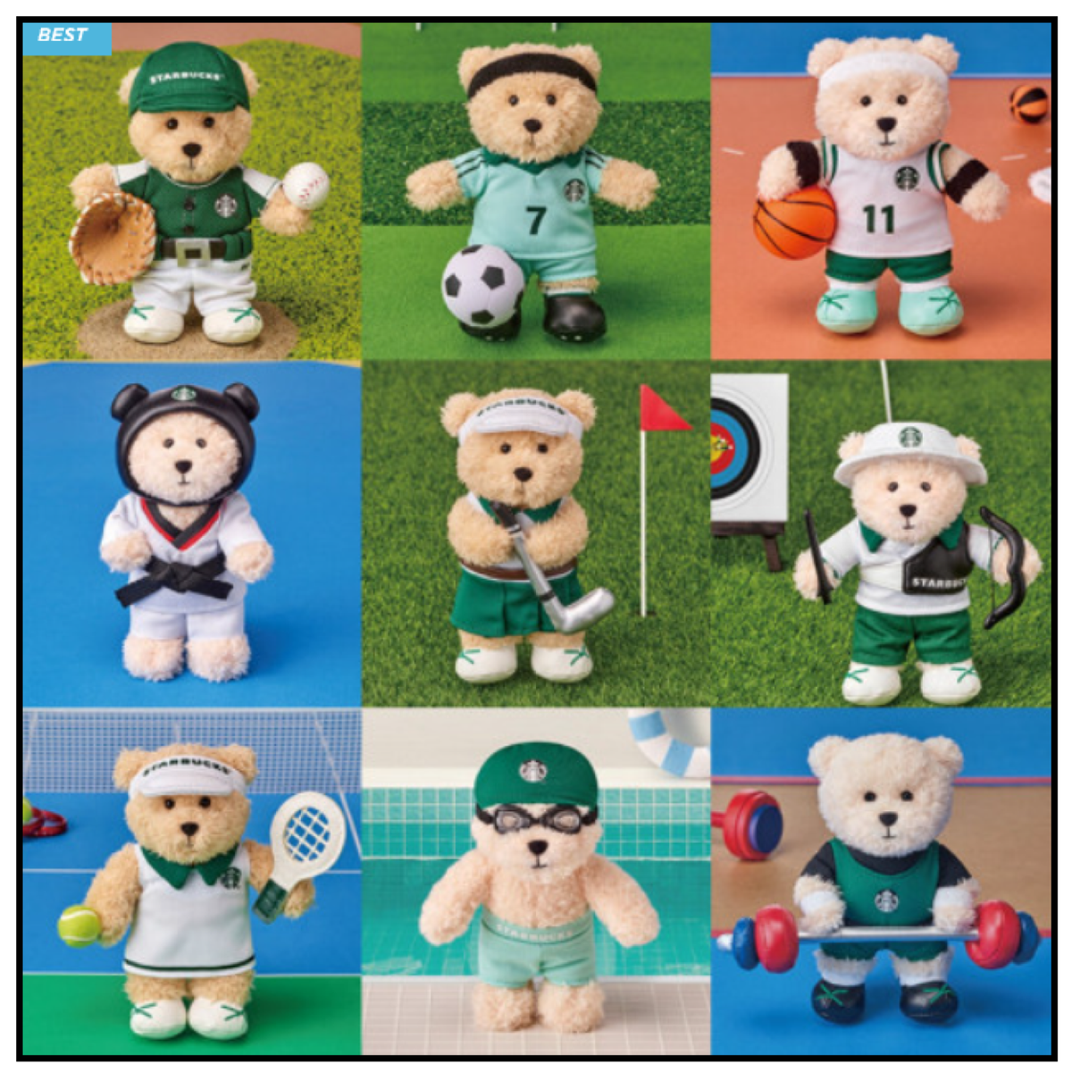 【韓国スタバ】Starbucks Basketball Bearista Keychain Starbucks Korea 2024 Starbucks Basketball Bearista Keychain