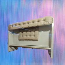 Vintage Retro Mid Century Modern Chromcraft  tufted bar