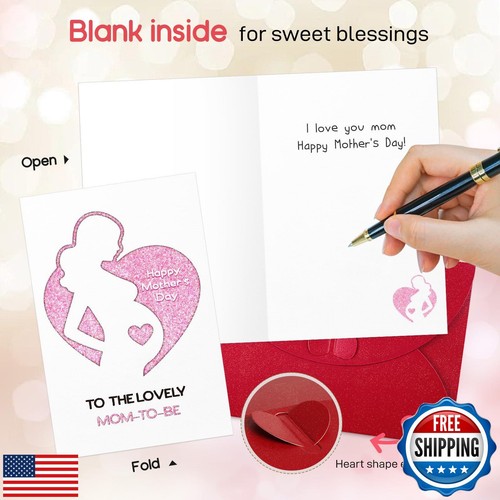 D24TIME Funny Mother’s Day Card for Mom to Be - 5.5" x 8" for Wife Friends Mo - Picture 3 of 5