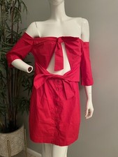 New Lioness off the shoulder 3/4 sleeve Red tie up front dress ladies M