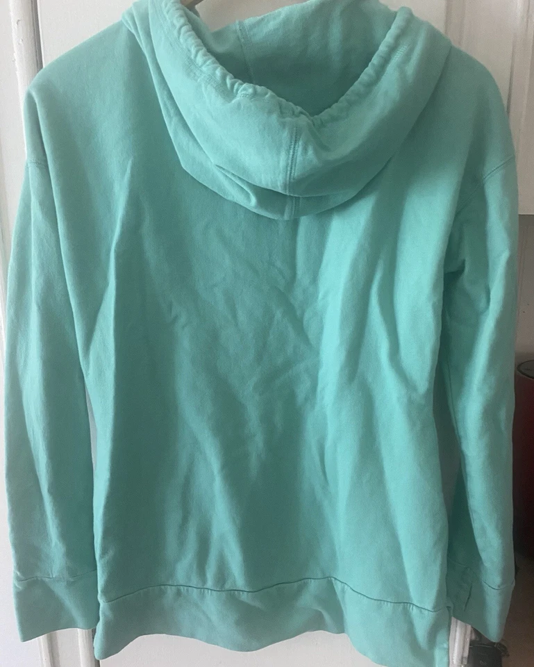 Sudadera con capucha de algodón Toms espuma de mar talla M con agujeros para el pulgar en las mangas Foto 2 de 4