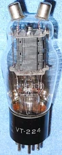 1 NOS National Union VT-224 RK34 2C34 Vacuum Tube - Vintage 10-Watt Twin Triode