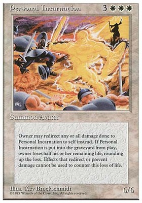 1x Personal Incarnation 4th Edition MtG Magic White Rare 1 x1 Card Cards