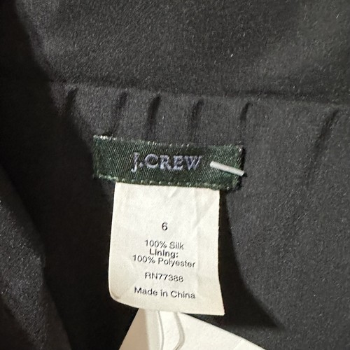 J. Crew Sophia Dress Silk Chiffon Size 6 Black Crinkle LBD Sleeveless Formal NWT - Picture 7 of 8