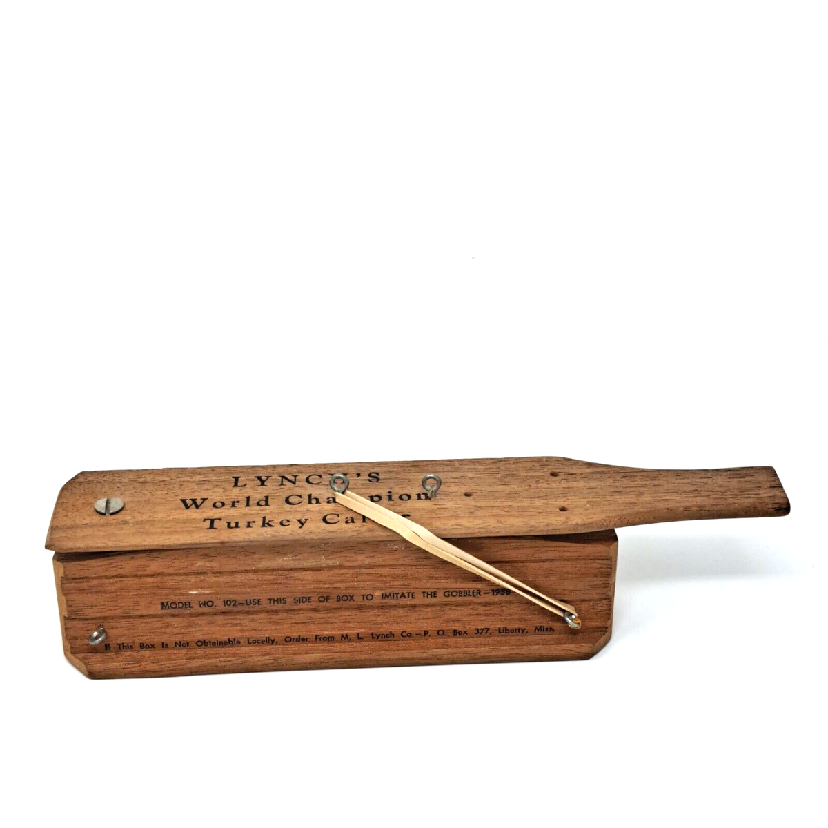 Lynch's World Champion Turkey 3 Hole Caller 1958 Model 102 Box