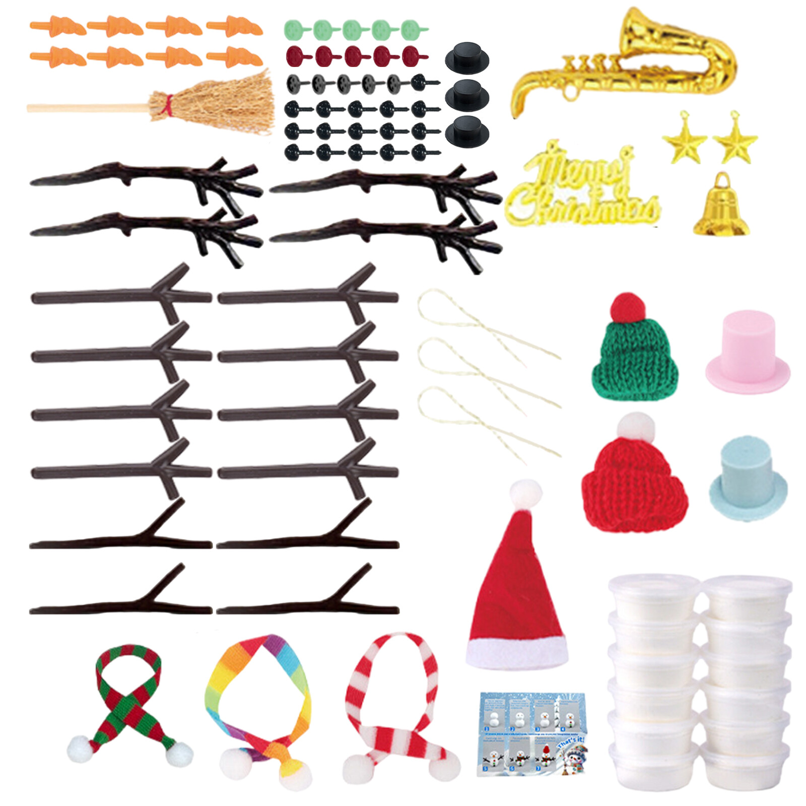 Modeling ClayChristmas Snowman DIY Craft Kit Build Snowman Air Dry Clay Gift Toy