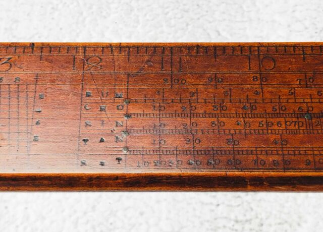 Rare Antique Mid 19th Century Gunter Navigational Rule 24 inch Rule Ruler