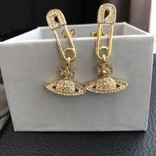 Vivienne Westwood Clip Orb Earrings GOLD NO BOX Accessories V1106