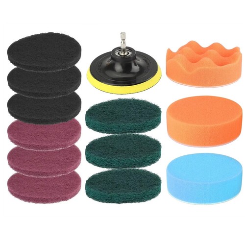 14pcs Car Buffing Pads Polishing for Drill Sponge Kit Waxing Foam Polisher 4Inch - Picture 1 of 8