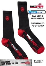 6 PAIRS TUFFSTUFF EXTREME WORK SOCKS, COOLMAX SOCKS, WORK BOOT SOCKS. COOL