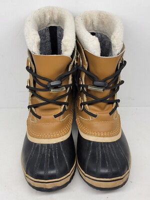 Sorel Brown and Black Waterproof Lace Up Winter Boots Faux  display picture 1
