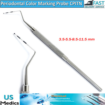 CPITN Probe Periodontal Color Coded Marking Pocket Depth Measuring Tooth Scaling