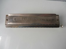 schöne , alte Mundharmonika , Hohner Chromonika 3 c , 19,5cm