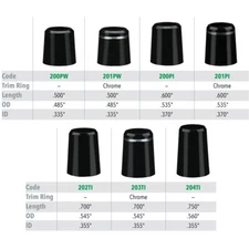 Chamfered Ferrules - .335"/.355"/.370" - 1 dozen