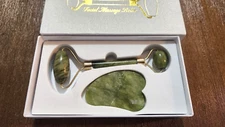 Jade Roller & Gua Sha Facial Skin Care Tools Beauty Face Roller Massager GuaSha