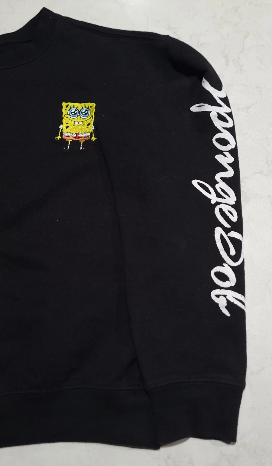 Nick 90s Spongebob Squarepants Embroidered Sweatshirt Size Small NWOT