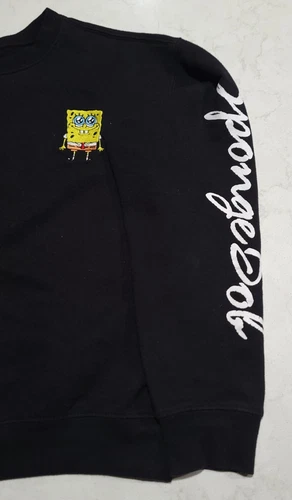 Nick 90s Spongebob Squarepants Embroidered Sweatshirt Size Small NWOT