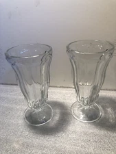 Set of 2 Vintage Sundae/Parfait Glasses, Clear Fountainware by Anchor Hocking