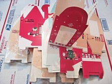 Christmas gift Boxes. 60 boxes with window. 5 patterns. 4 1/4" x 3 3/4" x 3 3/4"