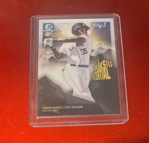 Yordan Alvarez Rookie 2018 Bowman Chrome Peaks of Potential Refractors #PPYA