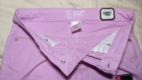 PINK ORCHID Low Rise SKINNY Leg Pants Size 1 Juniors Women's NO BOUNDARIES NWT - Picture 7 of 11