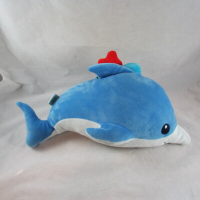 Snuggle Buddies Emotions Sensory Plush Peace Blue Dolphin 16'' with Emojis Gen M