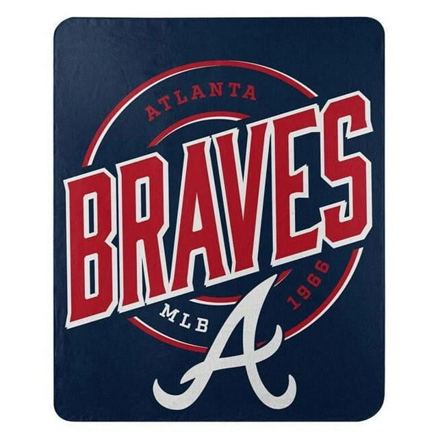 Nueva manta polar suave Lt Wt 50" X 60" campaña MLB Atlanta Braves Foto 3 de 4