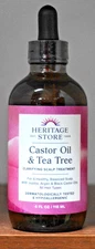 Heritage Store Castor Oil & Tea Tree 4 fl oz (118 ml) Scalp Treatment