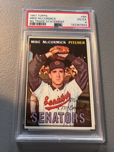 Mike McCormick [No Trade Statement] #86 1967 Topps card