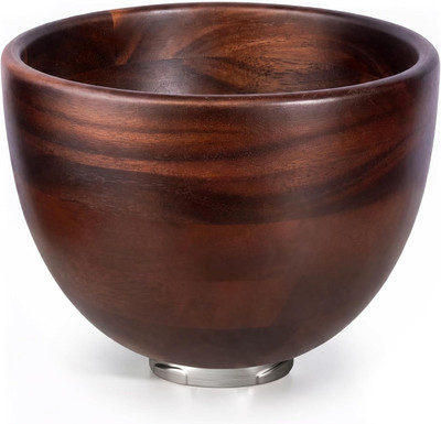 Natural Mixing Bowl for Kitchenaid 5QT Mixers - 5 Quart with Steel Locking Base,