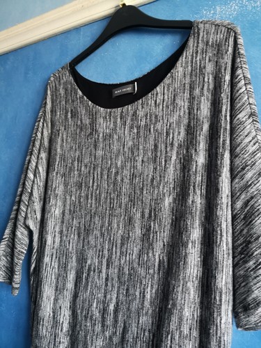 Mint Velvet Black Mix Jersey Stretch Half Sleeve Bodycon Dress Size 10 - Picture 4 of 11