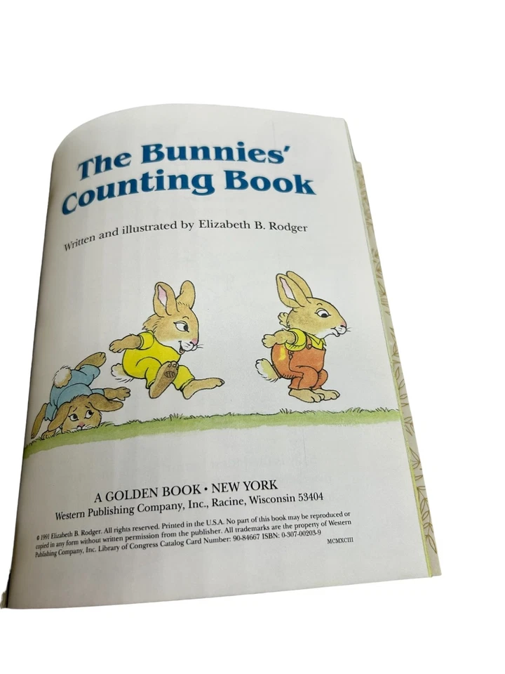 Bunnies Counting Book 203-58 Little Golden Book Vtg HC Early Learning Numbers - Imagem 3 de 4