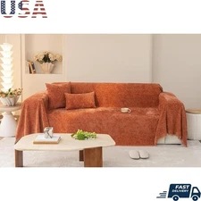 Chenille Couch Throw Blanket Soft One-Piece Design Machine Washable Cover New