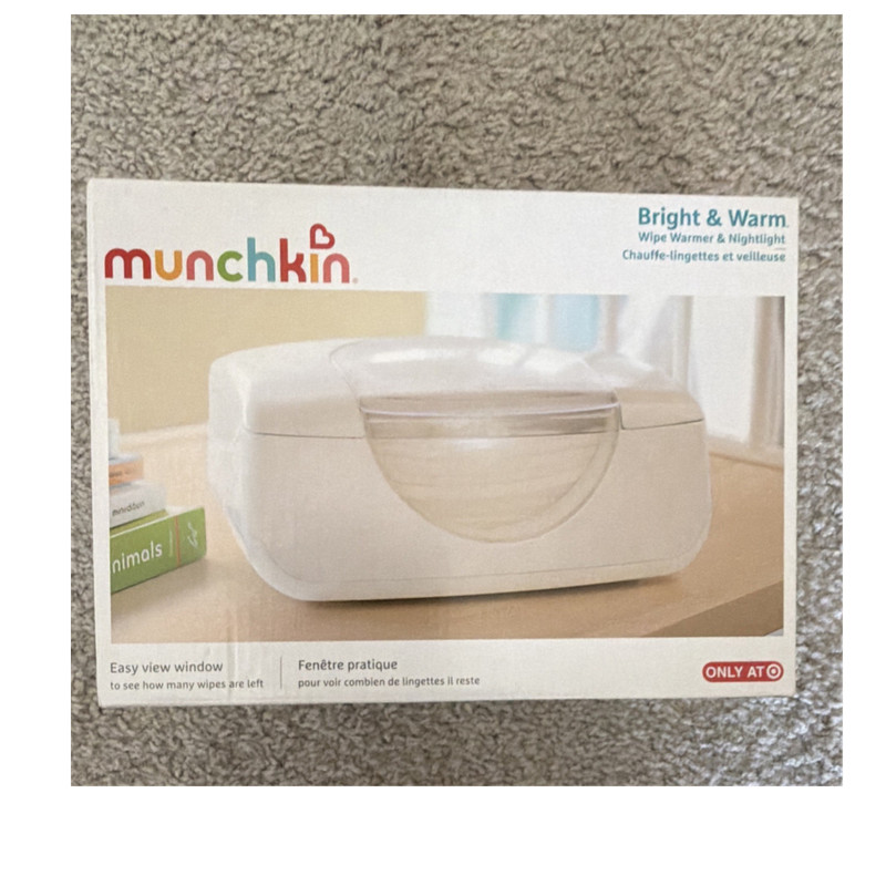 Munchkin Bright & Warm Wipe Warmer & Nightlight, White, MPN 35382