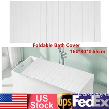 Bathtub Cover Folding Bath Lid Insulation Dust Cover for Bathroom, Home, SPA